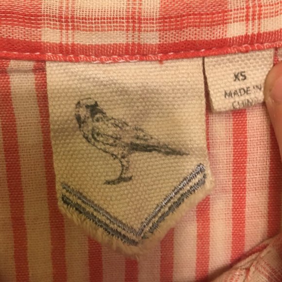 Button Front Cotton Plaid Shirt XS - Picture 3 of 7